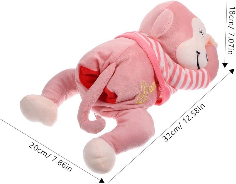 حامل علبة المناديل للسيارة القرد المخملي سيارة كرتونية لطيفة موزع المناديل المثبت على السيارة - Image 2